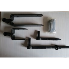 Field Gate hinge set 305mm Black