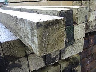 2.1m x 100mm x 100mm treated softwood post