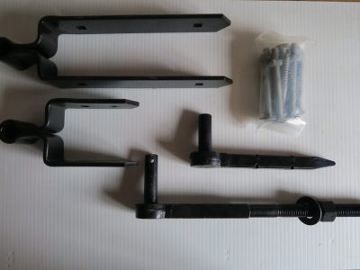 Field Gate hinge set 305mm Black